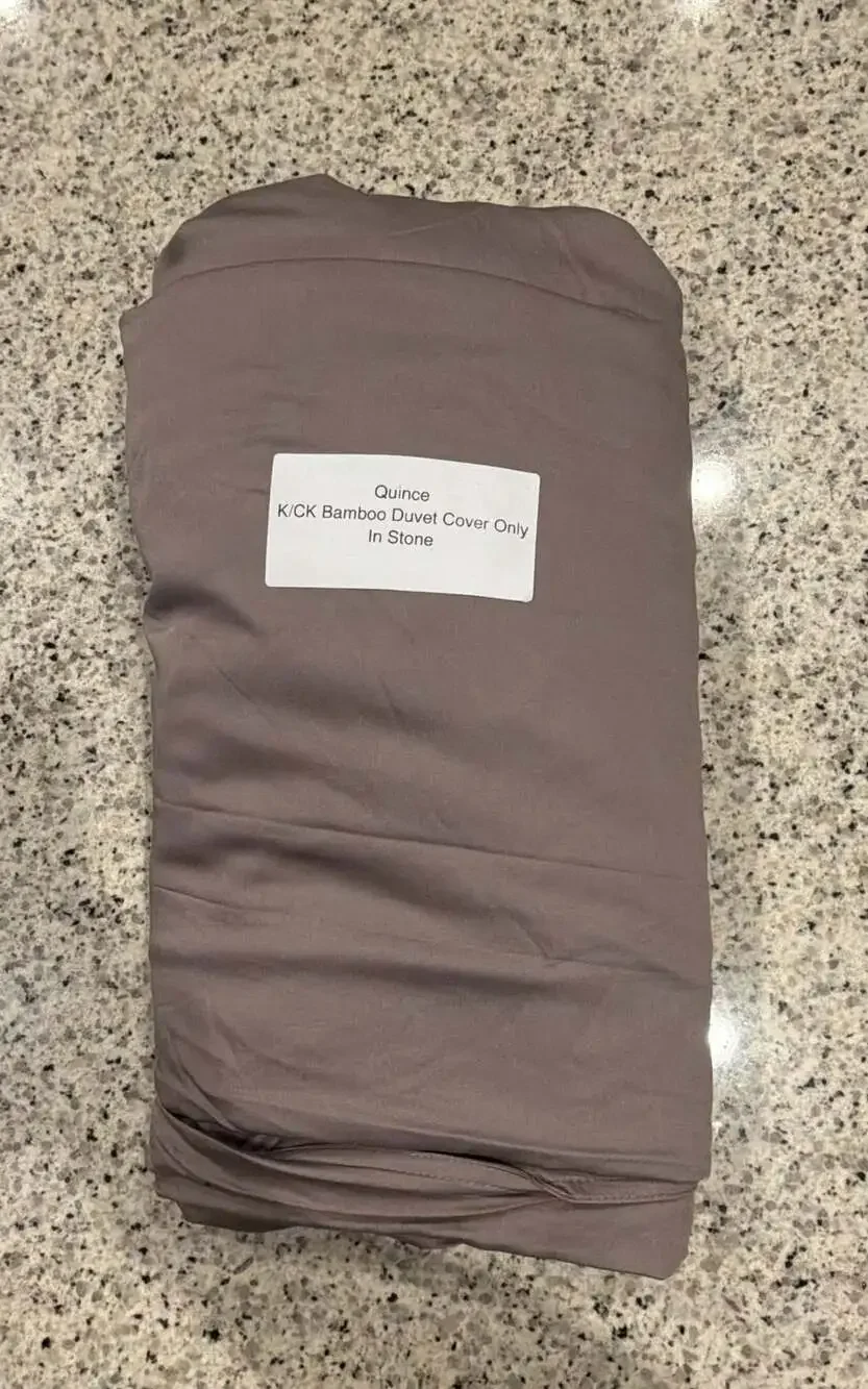 Quince Bamboo Duvet Cover Only King / California King in Stone